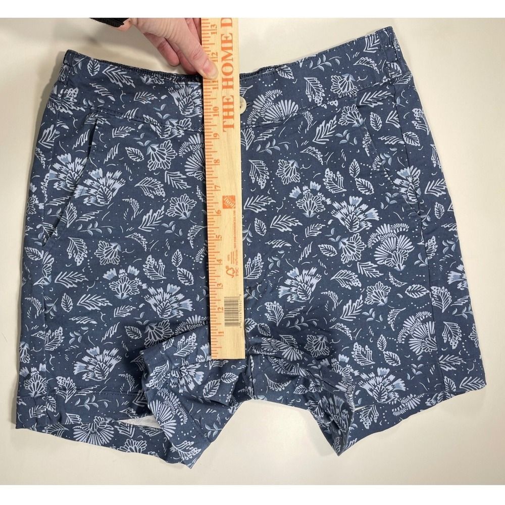 High Rise Stretchy Jacks Girlfriend Shorts W/ S Blue Floral Cotton Modal NWOT - Picture 5 of 9